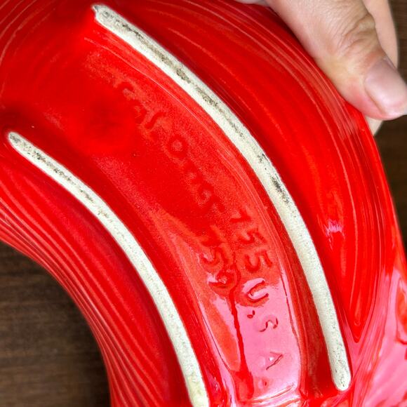 Vintage 1960s California originals 755 759 appetizer chip dip tray orange - Picture 8 of 11